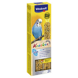 Produktbild von Vitakraft Kräcker Calci Fit Knabberstangen für Wellensittiche ohne tierisches Protein 2er Packung