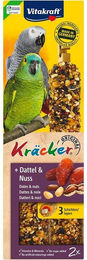 Produktbild von Vitakraft Kräcker Dattel und Nuss Snack für Papageien 4x2 Stück