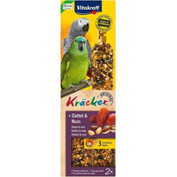 Produktbild von Vitakraft Kräcker Dattel und Nuss Snack für Papageien 4x2 Stück