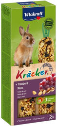 Produktbild von Vitakraft Kräcker für Zwergkaninchen mit Traube und Nuss 2x2 Stück
