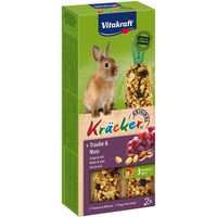 Produktbild von Vitakraft Kräcker für Zwergkaninchen mit Traube und Nuss 2x2 Stück