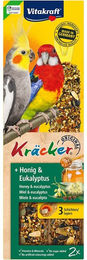 Produktbild von Vitakraft Kräcker Honig-Eukalyptus Snack für Großsittiche 4x2 Stück