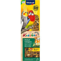 Produktbild von Vitakraft Kräcker Honig-Eukalyptus Snack für Großsittiche 4x2 Stück