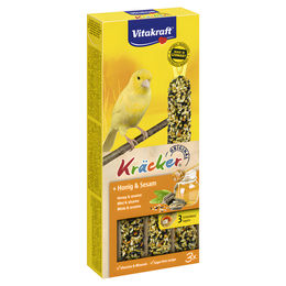 Vitakraft Kräcker Honig & Sesam Snack für Kanarienvögel ohne tierisches Protein 90g – Bild 1 von 5