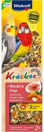 Produktbild von Vitakraft Kräcker Mandel-Feige Snack für Großsittiche 4x2 Stück