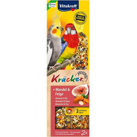 Produktbild von Vitakraft Kräcker Mandel-Feige Snack für Großsittiche 4x2 Stück