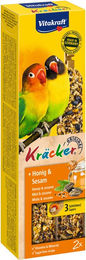 Vitakraft Kräcker Original Agapornis Honig & Sesam Snack für Papageien 3 x 2 Stück – Bild 1 von 2