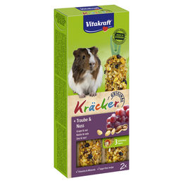 Produktbild von Vitakraft Kräcker Traube & Nuss Knabberstangen für Meerschweinchen ohne tierisches Protein und zuckerfrei