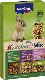 Vitakraft Kräcker Trio-Mix Kaninchen Futter Gemüse Nuss Waldbeere 168 g – Bild 1 von 6