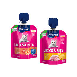 Vitakraft Licks & Bits Leckerli Creme Käse und Schinken 60 g – Bild 1 von 2