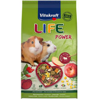 Produktbild von Vitakraft Life Power Meerschweinchen Hauptfutter Sparpaket ohne Konservierungsstoffe und Zucker 5 x 600 g - 5 x 600 g
