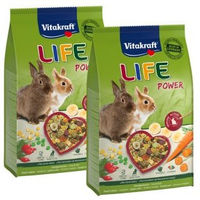 Produktbild von Vitakraft LIFE POWER Zwergkaninchen Hauptfutter ohne tierisches Protein 2x 1,8 kg - 2 x 1,8 kg