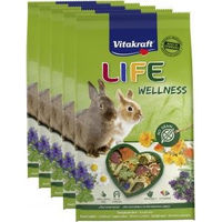 Produktbild von Vitakraft Life Wellness Zwergkaninchen Hauptfutter mit getrockneten Kräutern getreidefrei und sensitive 3000g