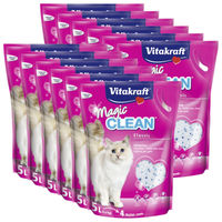 Produktbild von Vitakraft Magic Clean Nicht-klumpendes Katzenstreu für Allergiker 60 Liter (12x5L) - 12 x 5 l