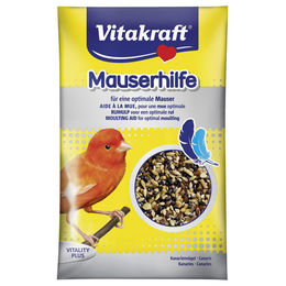 Produktbild von Vitakraft Mauserhilfe Saatenmischung als Ergänzungsfutter für Kanarienvögel und Wildvögel zur Unterstützung beim Federwechsel - 25 x 20 g