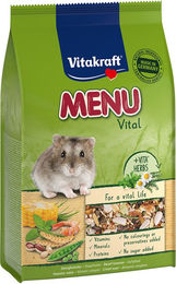 Produktbild von Vitakraft Menü Vital Zwerghamster Futterpaket mit Garnele ohne Konservierungsstoffe und Zucker 6 x 400 g - 6 x 400 g