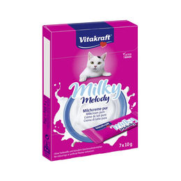 Vitakraft Milky Melody Pur Katzensnack Creme Leckerli für Katzen Adult 70g - 7 x 10 g – Bild 1 von 6