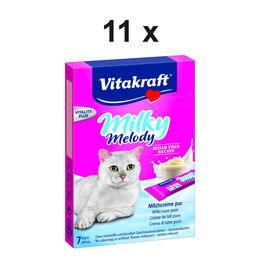 Produktbild von Vitakraft Milky Melody Pur Katzensnack Milchcreme Herz 11 x 70g