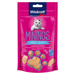 Produktbild von Vitakraft Mininos Fancy Jerky Lachssnack in Scheiben für Katzen 40 g - 40 g
