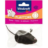 Produktbild von Vitakraft Playtime Katzen Spielzeug Aufzieh-Maus aus Kunststoff in Schwarz