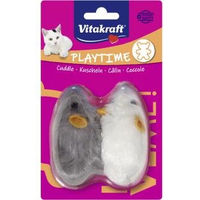 Produktbild von Vitakraft Plüschmäuse mit Quietscher Grau für Katzen