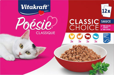 Vitakraft Poesie Classique Classic Choice Getreidefreies Katzenfutter 40 x 85 g – Bild 1 von 3