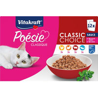Produktbild von Vitakraft Poesie Classique Classic Choice Getreidefreies Katzenfutter 40 x 85 g