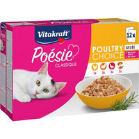 Produktbild von Vitakraft Poésie Classique Geflügel Stückchen in Gelee Getreidefrei und Ohne Zucker Katzen Adult 12 x 85 g - 12 x 85 g