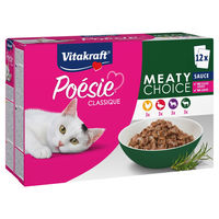 Produktbild von Vitakraft Poésie Classique Katzen Nassfutter Stückchen in Sauce Adult Getreidefrei 12 x 85 g - 12 x 85 g