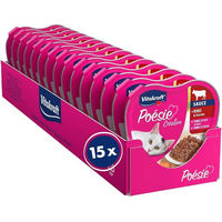 Produktbild von Vitakraft Poésie Création Katzen Nassfutter Adult Rind in Sauce Getreidefrei und ohne Zucker 15x 85g