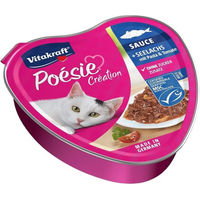 Produktbild von Vitakraft Poésie Création Katzen Nassfutter Adult Seelachs in Sauce Getreidefrei ohne Zuckerzusatz 15 x 85g