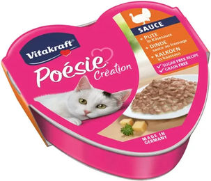 Vitakraft Poésie Création Katzennassfutter Pute in Käsesauce Adult 15 x 85 g getreidefrei und zuckerfrei - 15 x 85 g – Bild 1 von 6