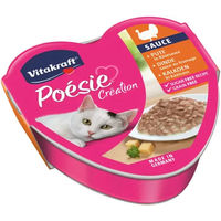 Produktbild von Vitakraft Poésie Création Katzennassfutter Pute in Käsesauce Adult 15 x 85 g getreidefrei und zuckerfrei - 15 x 85 g