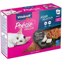 Produktbild von Vitakraft Poésie Délice Fish Selection Katzen Nassfutter Adult Fisch-Mix in Sauce, getreidefrei, 6 x 85 g - 6 x 85 g