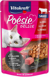 Vitakraft Poésie Délice Hundefutter Rindfleisch Stückchen in Sauce 23x85g – Bild 1 von 1