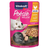 Produktbild von Vitakraft Poésie Délice Katzen Nassfutter Huhn in Gelee Adult Getreidefrei 23x85g - 23 x 85 g