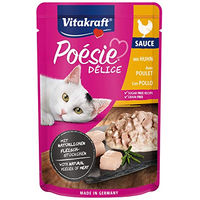 Produktbild von Vitakraft Poésie Délice Katzen Nassfutter Huhn in Sauce für erwachsene Katzen getreidefrei ohne Zucker 23 x 85 g - 23 x 85 g