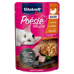 Vitakraft Poésie Délice Katzen Nassfutter Pute in Gelee getreidefrei Adult 23x85g - 23 x 85 g – Bild 1 von 2