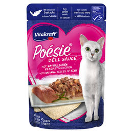 Vitakraft Poésie Délice Katzen Nassfutter Seelachs Stückchen in Sauce 85 g - 23 x 85 g – Bild 1 von 8