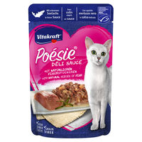 Produktbild von Vitakraft Poésie Délice Katzen Nassfutter Seelachs Stückchen in Sauce 85 g - 23 x 85 g