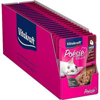 Produktbild von Vitakraft Poésie Délice Katzenfutter Nass Adult Herz in Sauce mit Huhn und Schwein Getreidefrei und Ohne Zucker 23x 85g Beutel