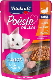 Produktbild von Vitakraft Poésie Délice Kitten Futter Pute in Sauce 23x85g