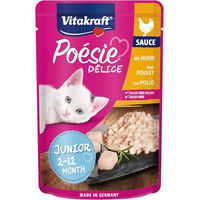 Produktbild von Vitakraft Poésie Délice Kitten Nassfutter Huhn in Sauce, getreidefrei, 85g - 23 x 85 g