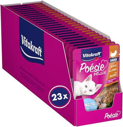 Vitakraft Poésie Délice Kitten Nassfutter Katze Pute in Sauce getreidefrei und ohne Zucker 23x 85g Beutel – Bild 1 von 8