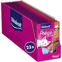 Produktbild von Vitakraft Poésie Délice Kitten Nassfutter Katze Pute in Sauce getreidefrei und ohne Zucker 23x 85g Beutel