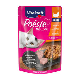Vitakraft Poésie Délice Nassfutter für Katzen mit Pute in Sauce, getreidefrei und ohne Zucker, 23x 85g – Bild 1 von 10