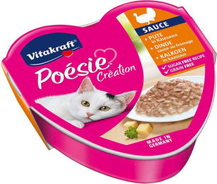 Produktbild von Vitakraft Poésie Katzen Nassfutter Pute in Käsesauce für Adult 15 x 85 g