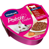 Produktbild von Vitakraft Poésie Katzenfutter Adult Rind mit Karotte in Sauce 15 x 85 g