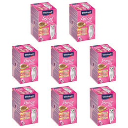 Vitakraft Poesie Katzenfutter Adult Stückchen in Sauce Huhn Rind Pute Getreidefrei 8x6 Schalen – Bild 1 von 2