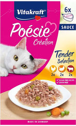Vitakraft Poésie Katzenfutter Multipack mit Huhn Rind und Pute in Sauce, getreidefrei, 6 x 85g - 6 x 85 g – Bild 1 von 7